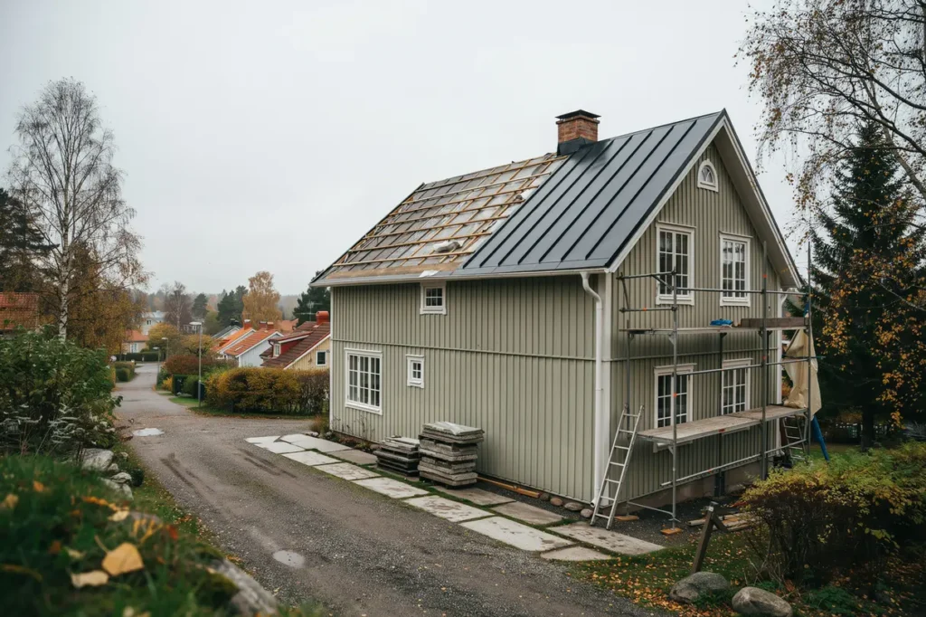eternittak som m ste bort s g r sanering och byte till nytt yttertak till p ett tryggt s tt